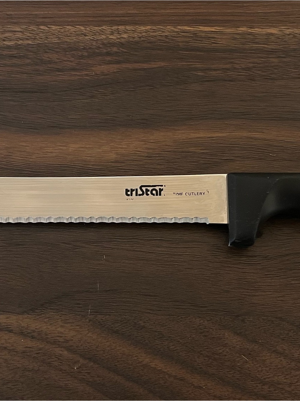 TriStar Kitchen Chef Knife Serrated 8" Stainless Steel Blade